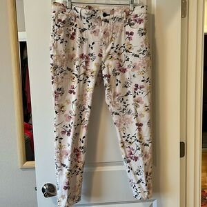 WHBM skinny Ankle floral print denim jeans, 14